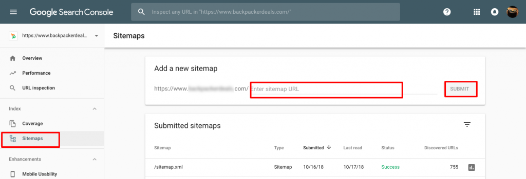 Come aggiungere una Sitemap a Google Search Console