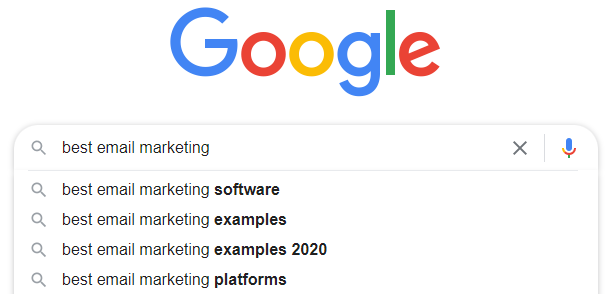 best email marketing software google search